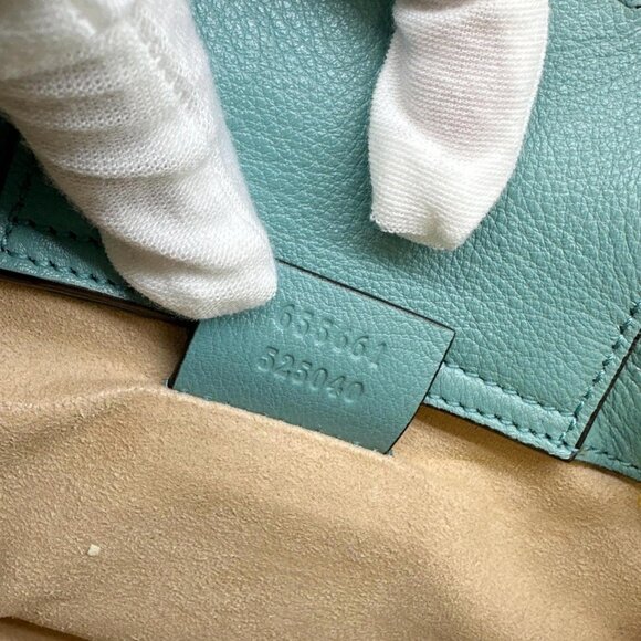 Gucci  Diana Bamboo Mini Leather Tote Bag Green 655661 - Picture 15 of 15